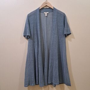 Eileen fisher long open cardigan short sleeve